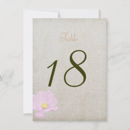 Tischnummer Card Vintag Paper Simple Wedding