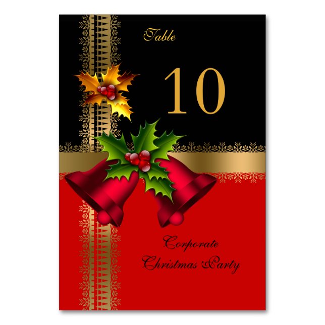 Tischnummer Cards Weihnachtsfeiertage Weihnachtsfe (Vorderseite)