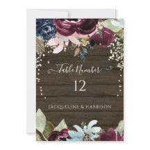 Tischnummer der Burgunder Seenflora