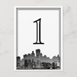 Tischnummer der Chicagoer Hochzeit in Urlaubsort