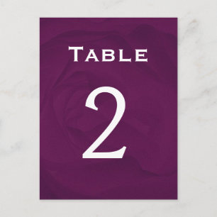 Tischnummer der Eggplant-Rose Teil des Set von 12