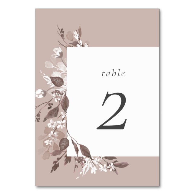 Tischnummer der Herbstflora (Vorderseite)