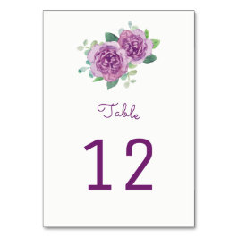 Tischnummer der lila Rose