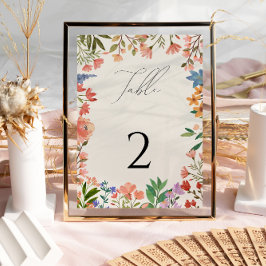 Tischnummer der Wildblume