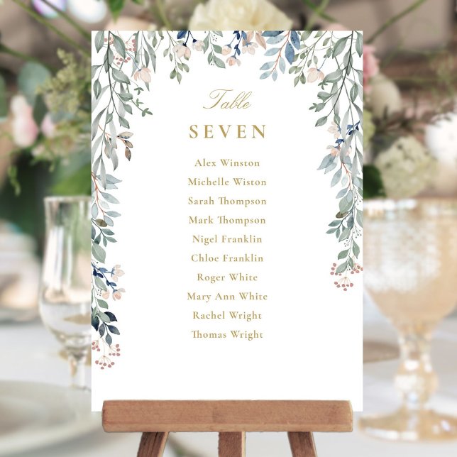 Tischnummer des Gold Floral Seating Plans (Gold Floral Seating Plan Table Number)