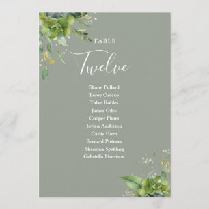 Tischnummer des Grünsitzplans