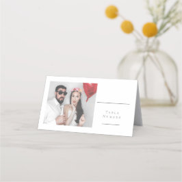 Tischnummer des Minimalistischen Fotos Platzkarte
