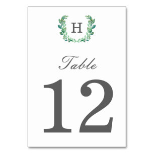 Tischnummer des natürlichen Kranzes