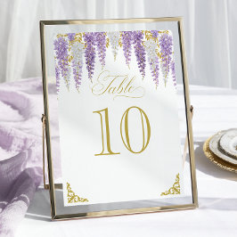 Tischnummer des Vintagen Brautparty