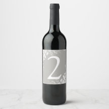 Tischnummer des Weinetiketts | Weinberg (grau)