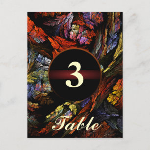 Tischnummer Farbharmonie Postkarte