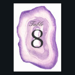Tischnummer für Aquarellfarben | Lavendel<br><div class="desc">Moderne, stilvolle Tischnummer-Karten mit einem Aquarellschnitt in Lavendel lila. Ideal für Ihre Hochzeit oder andere besondere Anlass!</div>