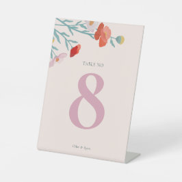 Tischnummer für Blumenharmonie Sockelschild
