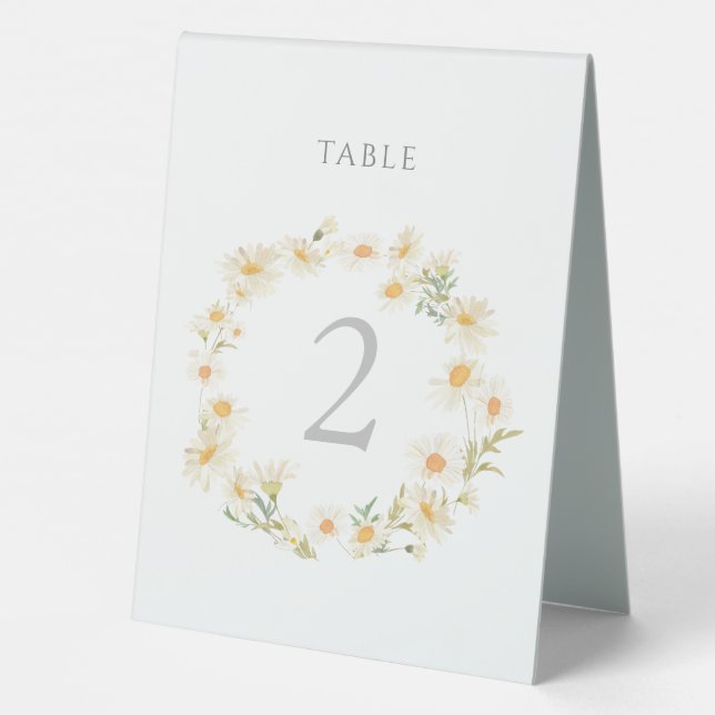 Tischnummer für Blumenkranke Tischaufsteller (Rückseite)