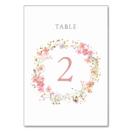 Tischnummer für Blumenkränze
