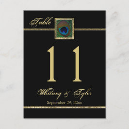 Tischnummer für das Schwarze Pfau