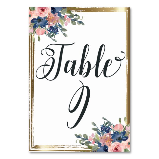 Tischnummer für die Blumenkalligraphie 9 (Vorderseite)