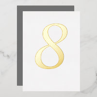 Tischnummer für Hochzeiten von Gold Foil
