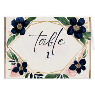Tischnummer für Hochzeiten von Schiffen und Gold