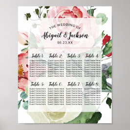 Tischnummer für Hochzeitssymbole Poster