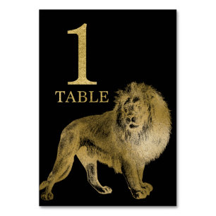 Tischnummer für Jungle African Animal Lion 1
