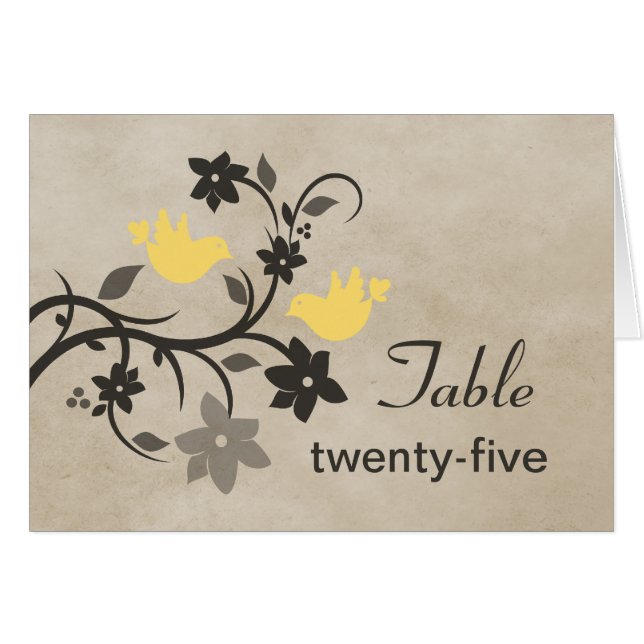 Tischnummer Gelbe Blumenkohl (Vorderseite (Horizontal))