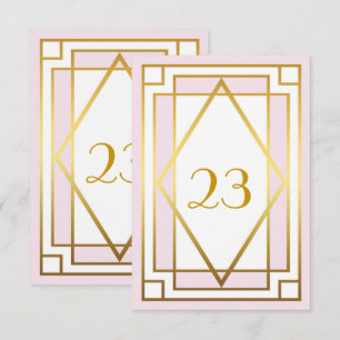 Tischnummer, Great Gatsby, elegant, chic, weiß ros Einladung