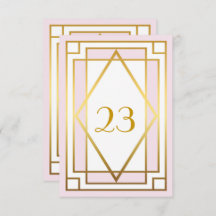 Tischnummer, Großer Gatsby, elegant, schick, weiß 