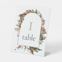 Tischnummer Herbstromantik Arch Floral Sockelschild