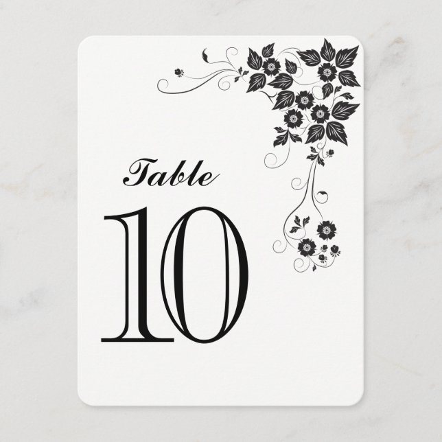 Tischnummer Karte Nummer-10 (Vorderseite)