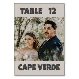Tischnummer-Karten für Hochzeiten von Foto Tischnummer