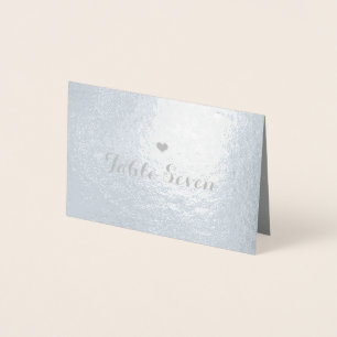 Tischnummer Kleines Herz Platzkarte Silver