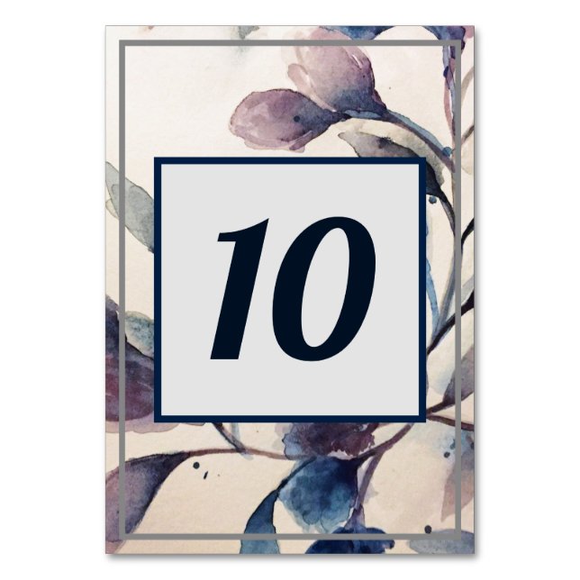 Tischnummer - Lilac Foliage (Vorderseite)
