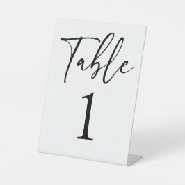 Tischnummer minimalistisches Plätzchen Sockelschild