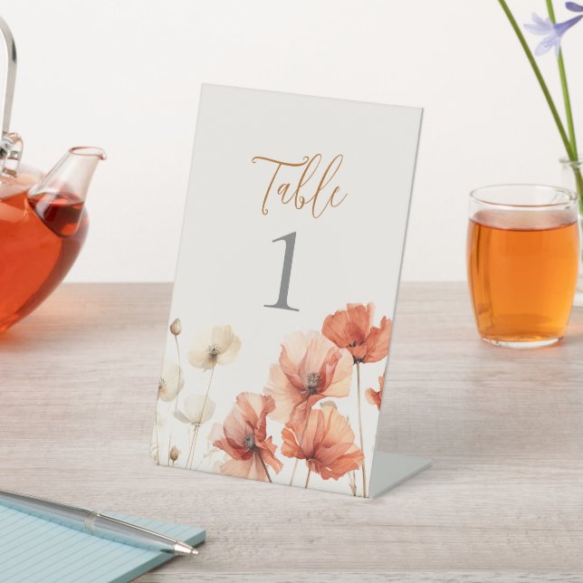 Tischnummer Pedestal-Zeichen Sockelschild (In SItu)