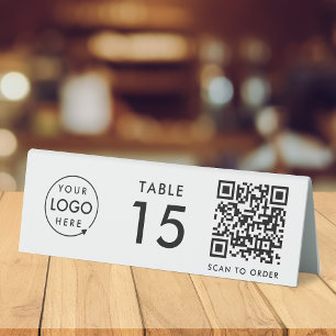 Tischnummer Restaurant QR Code Scan to Order Tischaufsteller