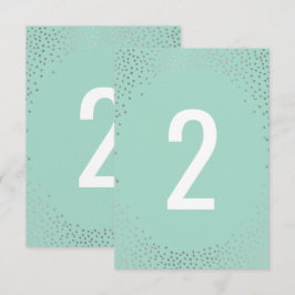 TISCHNUMMER rustikale Mini Konfetti Silberminze