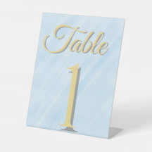 Tischnummer-Schild für die Hochzeit
