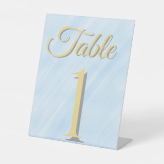 Tischnummer-Schild für die Hochzeit Sockelschild