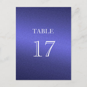 Tischnummer Schlichter Blauer Schimmer
