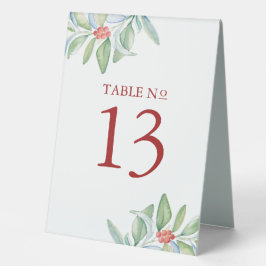 Tischnummer Signs Winter Botanicals Tischaufsteller