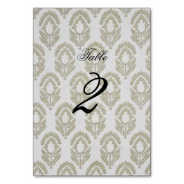 Tischnummer Tan und White Block