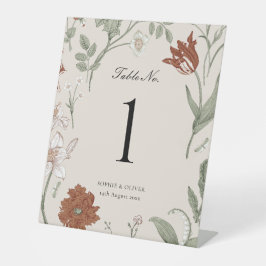 Tischnummer Terracotta Sockelschild