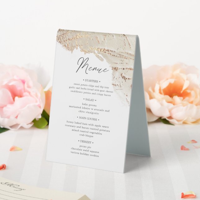 Tischnummer- und Hochzeitsmenü Tischaufsteller (In Situ (Hochzeit))
