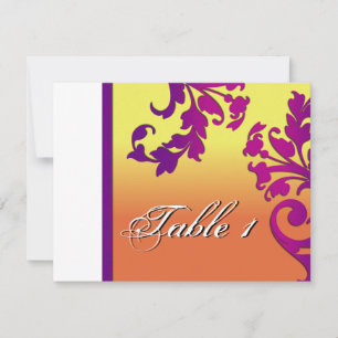Tischnummer Wedding Card - Tropisches Ziel