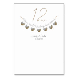 Tischnummer zum 30. Geburtstag der Perlen