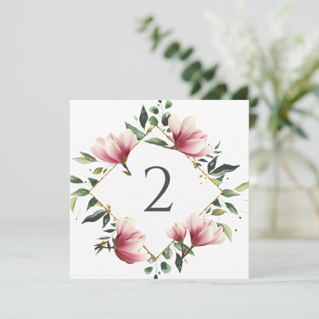 Tischnummern Blumengrenze (Stehend Vorderseite)