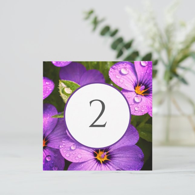Tischnummern Blumengrenze (Stehend Vorderseite)