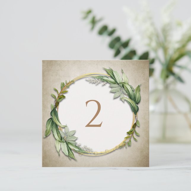 Tischnummern Blumengrenze (Stehend Vorderseite)