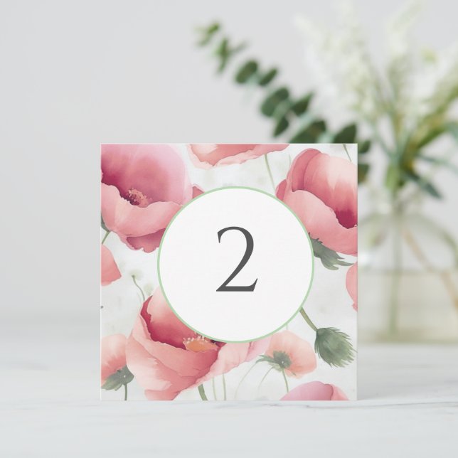 Tischnummern Blumengrenze (Stehend Vorderseite)
